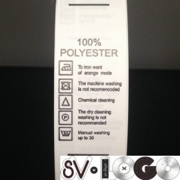 Этикетка состава накатанная 25мм Polyester 100% (100 метров)