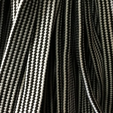 Шнур плоский чехол ПЭ40 20 мм черно белый (50 метров)