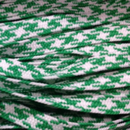 Шнур плоский ПЭ 12 мм зелено белый (100 метров)