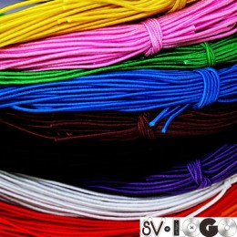 Резинка шнур 2,5мм цветная (50 метров)