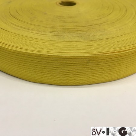 Резинка плоская 27 мм желтый (40 метров)