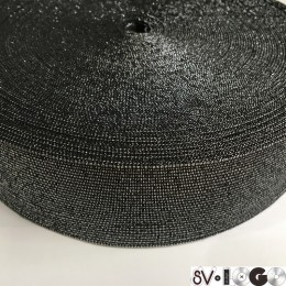 Резинка 50мм серебро черный (25 метров)