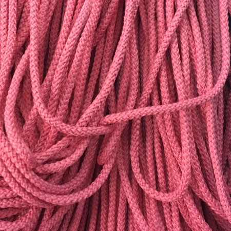 Шнур круглый 4 мм розовый светлый (200 метров)