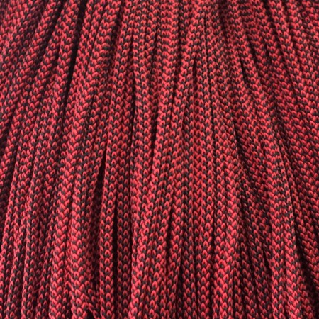 Шнур круглый 4мм 2х цветный красно черный (200 метров)