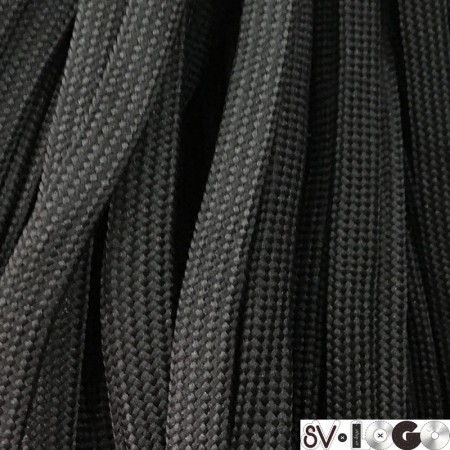 Шнур плоский чехол ПЭ40 10 мм черный (100 метров)