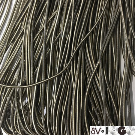 Резинка шнур производство 2,5 см коричневый бежевый (50 метров)