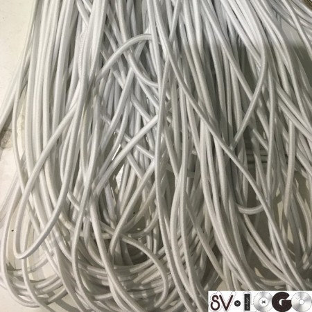 Резинка шнур производство 2,5 см белый (50 метров)