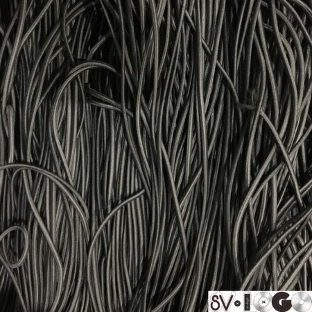 Резинка шнур производство 2,5 см серый темный (50 метров)