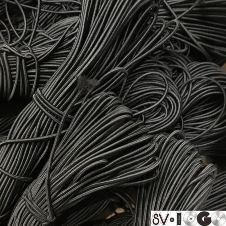 Резинка шнур производство 2,5 см черный  (50 метров)