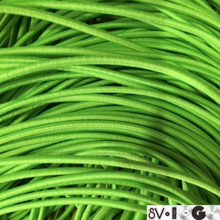 Резинка шнур производство 2,5 см зеленый неон (50 метров)