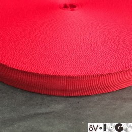 Тесьма репсовая производство 15мм красная (50 метров)