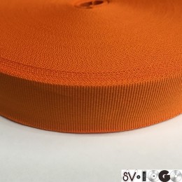 Тесьма репсовая производство 30мм оранжевая (50 метров)
