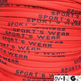 Шнур круглый с логотипом Sport Wear 6мм красный синий (пара)
