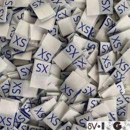 Размер жаккардовый XS 10мм серый синий (1000 штук)