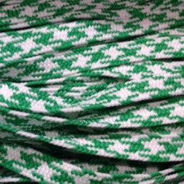 Шнур плоский ПЭ 12мм зелено белый (100 метров)