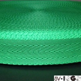Тесьма-лента ременная производство 25мм зеленая (50 метров)