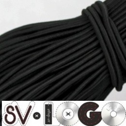 Резинка шнур 2,5мм Турция черная (80 метров)