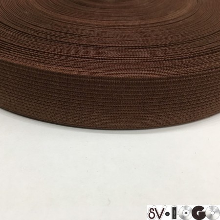 Резинка плоская 27 мм коричневый (40 метров)
