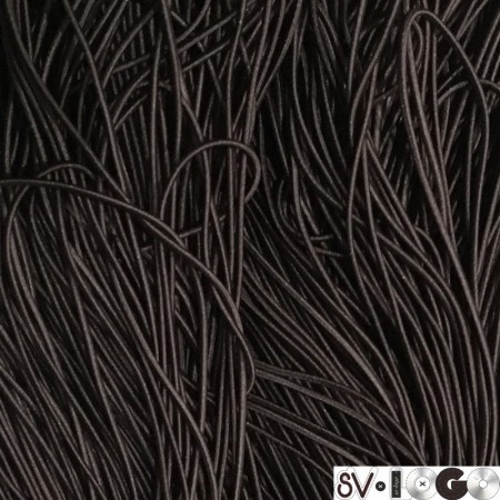 Резинка шнур производство 2,5 см коричневый темный (50 метров)