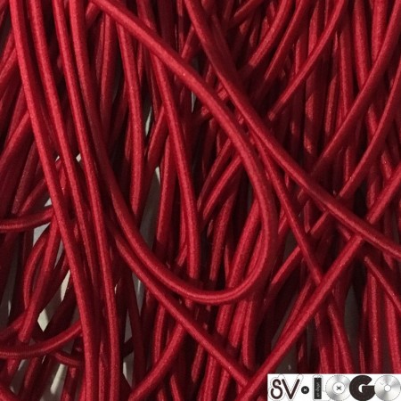 Резинка шнур производство 2,5 см красный  (50 метров)