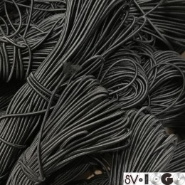 Резинка шнур производство 2,5см черный  (50 метров)