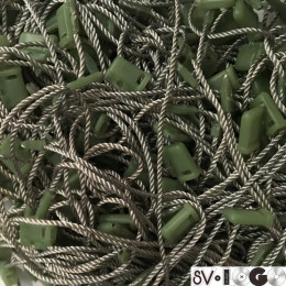 Крепеж-пломба для этикеток шнур серая пластик зеленый (1000 штук)