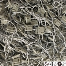 Крепеж-пломба для этикеток шнур серый (1000 штук)