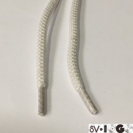 Шнурок куруглый 6мм шх 0,8м  белый (пара)