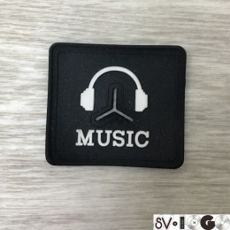 Этикетка силиконовая (изготовление) Music 4x5см (Штука)